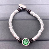 Spanish Hot 952 Silver Bead Zircon Bracelet Lady Generous Tempe
