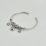 Smiling Face Charms Beads Bracelet Bangles Thai Silver Jewelry