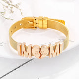 Stainless Steel Mesh Bracelet With Slide Beads, Mother's Gift
