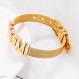 Stainless Steel Mesh Bracelet With Slide Beads, Mother's Gift