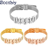 Stainless Steel Mesh Bracelet With Slide Beads, Mother's Gift