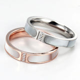 Inlaid Shells & Crystal Wedding Ring Jewelry