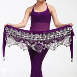 Belly Dance Waist Chain Hip Scarf with Coins - Dancer's Accessories