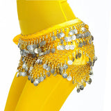Belly Dance Waist Chain Hip Scarf with Coins - Dancer's Accessories