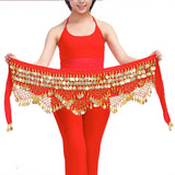 Belly Dance Waist Chain Hip Scarf with Coins - Dancer's Accessories