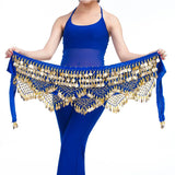 Belly Dance Waist Chain Hip Scarf with Coins - Dancer's Accessories