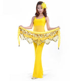 Belly Dance Waist Chain Hip Scarf with Coins - Dancer's Accessories