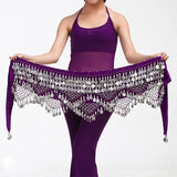 Belly Dance Waist Chain Hip Scarf with Coins - Dancer's Accessories