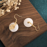Jade Retro Bamboo Leaf Earrings for Women Gift