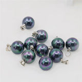 5pcs Shell Pearl 10mm Round Bead Pendant DIY Necklace Gift for Women