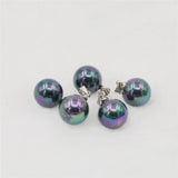 5pcs Shell Pearl 10mm Round Bead Pendant DIY Necklace Gift for Women