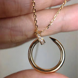Full Rhinestones Nail Pendant Tool Jewelry