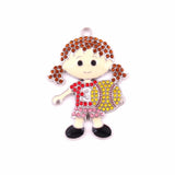 Softball Girl Rhinestone Pendant DIY Jewelry Set