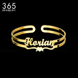 Stainless Steel Personalized Nameplate Heart Bracelet for Women