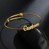 Stainless Steel Personalized Nameplate Heart Bracelet for Women
