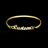 Stainless Steel Personalized Nameplate Heart Bracelet for Women