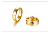 6MM Stainless Steel Engagement Wedding Ring for Women Men
