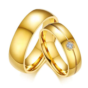 6MM Stainless Steel Engagement Wedding Ring for Women Men