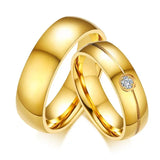 6MM Stainless Steel Engagement Wedding Ring for Women Men