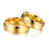6MM Stainless Steel Engagement Wedding Ring for Women Men
