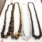 Tiger Eye Crystal Garnet Tower Necklace