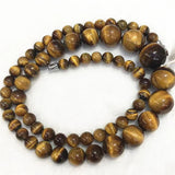Tiger Eye Crystal Garnet Tower Necklace