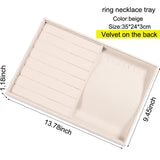 Suede Nap Fabric Velvet Jewellery Tray Earrings Necklaces Storage