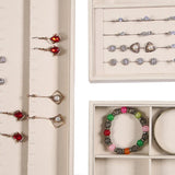 Suede Nap Fabric Velvet Jewellery Tray Earrings Necklaces Storage