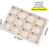 Suede Nap Fabric Velvet Jewellery Tray Earrings Necklaces Storage