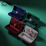 Suede Ring Necklace Box Jewelry Iron Box Hand Accompany Gift Packaging