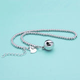 Summer Charm Accessories Women's 925 Sterling Silver Anklet Beads Bell