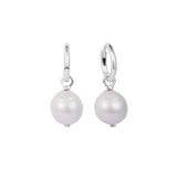 Baroque Pearl Hoop Earrings Freshwater Cultured 925 Silver Summer Collection