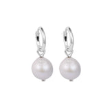 Baroque Pearl Hoop Earrings Freshwater Cultured 925 Silver Summer Collection
