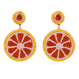 Summer Ethnic Rice Beads Fruits Earrings Watermelon Cherry Orange