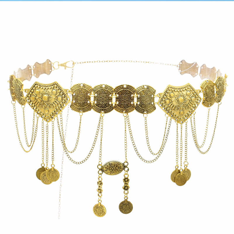 Ethnic Style Waist Multi-layer Chain Coin Pendant Jewelry