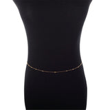 Golden Round Bead Waist Chain Beach Party Accessories