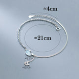 925 Silver Whale Anklet for Feet in Korea Leg Chain Beach Accessory