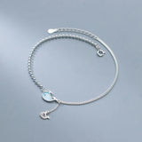 925 Silver Whale Anklet for Feet in Korea Leg Chain Beach Accessory