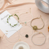 Summer Beaded Flower Green Lace Choker Necklace