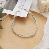 Summer Beaded Flower Green Lace Choker Necklace