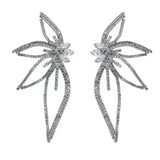 Summer Rhinestone Butterfly Dangle Earrings for Women