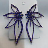 Summer Rhinestone Butterfly Dangle Earrings for Women