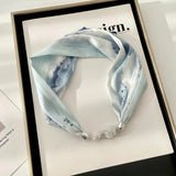 Summer Magnetic Buckle Neck Scarf Wristband Hair Band