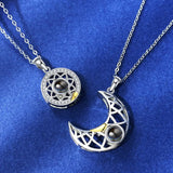 Sun and Moon Necklace Couples Photo Projection Pendant Xmas Jewelry Gift
