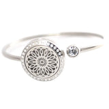 Sunflower Aromatherapy Locket Bangle Bracelet 25mm