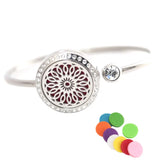 Sunflower Aromatherapy Locket Bangle Bracelet 25mm