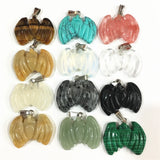 Mixed Natural Opal Stone Bat Pendants Charms for Jewelry Making
