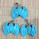 Mixed Natural Opal Stone Bat Pendants Charms for Jewelry Making