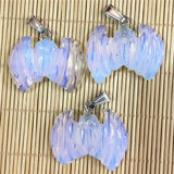 Mixed Natural Opal Stone Bat Pendants Charms for Jewelry Making