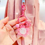 Acrylic Flower Keychain Bag Jewelry Charms Gift For Guest